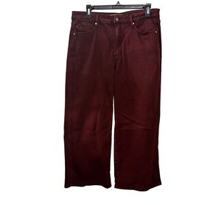 Judy Blue Women's Juniors Crop Jeans 13/31 Garment Dyed High Rise Wide Leg